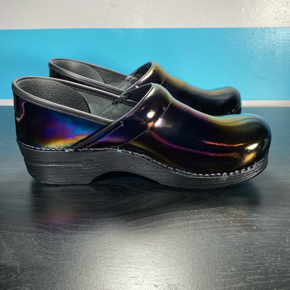 multi colored dansko clogs
